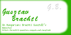 gusztav brachtl business card